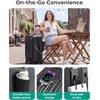 image:imageBAGSMART Top Opening Carry On Luggage 22x14x9 Airline Approved with TSA Lock Expandable 20 Inch Deep Compartment Hard Shell Suitcases with Double Spinner Wheels PurpleBlack