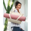 image:imageBAGSMART Tote Bag for Women with Zipper and Yoga Mat Straps Quilted Gym Tote for Travel Work SportBeige