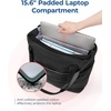 image:imageBAGSMART Tote Bag for Women with Zipper and Yoga Mat Straps Quilted Gym Tote for Travel Work SportBlack