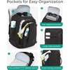 image:imageBAGSMART Travel Backpack Carry on Flight Approved 28L Lightweight Backpack Fits 173 Inch Laptop for Men Women Water Resistant Personal Item Travel Bag with USB Charging Port BlackBlack