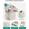image:imageBAGSMART Travel Backpack Women 156 Inch Carry On Backpack Flight Approved TSA Approved Personal Item Travel Bag Water Resistant Weekender Bag Luggage Daypack Forest GreenBeige