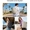 image:imageBAGSMART Travel Backpack Women 156 Inch Carry On Backpack Flight Approved TSA Approved Personal Item Travel Bag Water Resistant Weekender Bag Luggage Daypack Forest GreenBrown