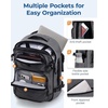 image:imageBAGSMART Travel Backpack for Women Men 40L Flight Approved Carry on Backpack with Shoe Bag TSA Large Personal Item Backpack with 17 Inch Laptop Compartment Weekender Suitcase for Travel GreyGrey