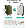 image:imageBAGSMART Travel Backpack for Women amp Men 173 inch Laptop Flight Approved Carry on Backpack with Shoe bag amp 2 Packing Cubes WaterResistant Large Business Travel Bag Weekender Bag  Navy BlueBrown