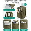 image:imageBAGSMART Travel Backpack for Women amp Men 173 inch Laptop Flight Approved Carry on Backpack with Shoe bag amp 2 Packing Cubes WaterResistant Large Business Travel Bag Weekender Bag  Navy BlueOlive Green