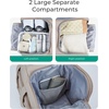 image:imageBAGSMART Travel Duffel Bag Carry on Travel Bag with Jewelry Compartment 35L Weekender Duffle for Women Water Resistant BlackPink