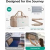 image:imageBAGSMART Travel Duffel Bags with Dividers 32L Gym Duffle Bag with Laptop Compartment Carry On Weekender Overnight Bag Shoe Bag PVC Wet Pocket BrownBlack