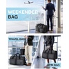 image:imageBAGSMART Travel Duffel Bags with Dividers 32L Gym Duffle Bag with Laptop Compartment Carry On Weekender Overnight Bag Shoe Bag PVC Wet Pocket BrownBlack Grey