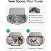 image:imageBAGSMART Travel Duffel Bags with Dividers 32L Gym Duffle Bag with Laptop Compartment Carry On Weekender Overnight Bag Shoe Bag PVC Wet Pocket BrownBlack