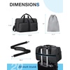 image:imageBAGSMART Travel Duffel Bags with Dividers 32L Gym Duffle Bag with Laptop Compartment Carry On Weekender Overnight Bag Shoe Bag PVC Wet Pocket BrownBlack Grey