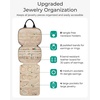 image:imageBAGSMART Travel Jewelry Case Hanging Jewelry Organizer with Zipper Pockets Large Capacity Puffy Jewelry Roll for Earrings Necklaces Rings on Closet Wall Door Portable Travel Essentials PinkPink