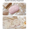 image:imageBAGSMART Travel Jewelry Case Jewelry Organizer Storage Roll Rings Necklaces Earrings Bracelets Brooches Watch Large Portable Light PinkALight Pink
