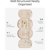 image:imageBAGSMART Travel Jewelry Case Jewelry Organizer Storage Roll Rings Necklaces Earrings Bracelets Brooches Watch Large Portable Light PinkALight Pink