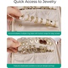 image:imageBAGSMART Travel Jewelry Case Jewelry Organizers and Storage Earings Holder Organizer for Women Necklace Holder Jewelry Rolls for Necklaces Earrings BraceletsPurplePink