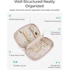 image:imageBAGSMART Travel Jewelry Case Jewelry Organizers and Storage Earings Holder Organizer for Women Necklace Holder Jewelry Rolls for Necklaces Earrings BraceletsPurpleBeige