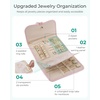 image:imageBAGSMART Travel Jewelry Case Organizer Roll Foldable Jewelry Case for JourneyRings Necklaces Earrings Bracelets Brooches Portable Travel Essentials PinkBlack