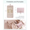 image:imageBAGSMART Travel Jewelry Case Organizer Roll Foldable Jewelry Case for JourneyRings Necklaces Earrings Bracelets Brooches Portable Travel Essentials PinkPink
