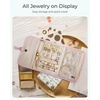 image:imageBAGSMART Travel Jewelry Case Organizer Roll Foldable Jewelry Case for JourneyRings Necklaces Earrings Bracelets Brooches Portable Travel Essentials PinkBeige