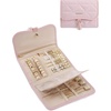 image:imageBAGSMART Travel Jewelry Case Organizer Roll Foldable Jewelry Case for JourneyRings Necklaces Earrings Bracelets Brooches Portable Travel Essentials PinkPink