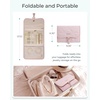 image:imageBAGSMART Travel Jewelry Case Organizer Roll Foldable Jewelry Case for JourneyRings Necklaces Earrings Bracelets Brooches Portable Travel Essentials PinkBeige