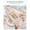 image:imageBAGSMART Travel Jewelry Case Organizer Roll Foldable Jewelry Case for JourneyRings Necklaces Earrings Bracelets Brooches Portable Travel Essentials PinkBeige
