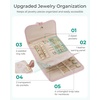 image:imageBAGSMART Travel Jewelry Case Organizer Roll Foldable Jewelry Case for JourneyRings Necklaces Earrings Bracelets Brooches Portable Travel Essentials PinkBeige