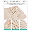 image:imageBAGSMART Travel Jewelry Organizer Case Foldable Jewelry Roll for Necklaces Earrings JourneyRings Bracelets Brooches Portable BeigeABeige