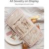 image:imageBAGSMART Travel Jewelry Organizer Case Foldable Jewelry Roll for Necklaces Earrings JourneyRings Bracelets Brooches Portable BeigeABeige