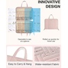 image:imageBAGSMART Travel Jewelry Organizer Case Portable Jewelry Roll Bag Tanglefree Necklace Storage Foldable Transparent Pockets for Earrings Rings Bracelet Travel Essentials BlackPink
