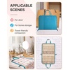 image:imageBAGSMART Travel Jewelry Organizer Case Portable Jewelry Roll Bag Tanglefree Necklace Storage Foldable Transparent Pockets for Earrings Rings Bracelet Travel Essentials BlackTeal