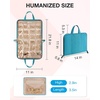 image:imageBAGSMART Travel Jewelry Organizer Case Portable Jewelry Roll Bag Tanglefree Necklace Storage Foldable Transparent Pockets for Earrings Rings Bracelet Travel Essentials BlackTeal
