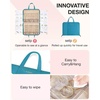 image:imageBAGSMART Travel Jewelry Organizer Case Portable Jewelry Roll Bag Tanglefree Necklace Storage Foldable Transparent Pockets for Earrings Rings Bracelet Travel Essentials BlackTeal