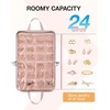image:imageBAGSMART Travel Jewelry Organizer Case Portable Jewelry Roll Bag Tanglefree Necklace Storage Foldable Transparent Pockets for Earrings Rings Bracelet Travel Essentials BlackPink