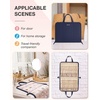 image:imageBAGSMART Travel Jewelry Organizer Case Portable Jewelry Roll Bag Tanglefree Necklace Storage Foldable Transparent Pockets for Earrings Rings Bracelet Travel Essentials BlackDark Blue
