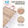 image:imageBAGSMART Travel Jewelry Organizer Case Portable Jewelry Roll Bag Tanglefree Necklace Storage Foldable Transparent Pockets for Earrings Rings Bracelet Travel Essentials BlackPink