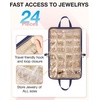 image:imageBAGSMART Travel Jewelry Organizer Case Portable Jewelry Roll Bag Tanglefree Necklace Storage Foldable Transparent Pockets for Earrings Rings Bracelet Travel Essentials BlackDark Blue