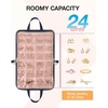 image:imageBAGSMART Travel Jewelry Organizer Case Portable Jewelry Roll Bag Tanglefree Necklace Storage Foldable Transparent Pockets for Earrings Rings Bracelet Travel Essentials BlackDark Blue