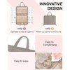 image:imageBAGSMART Travel Jewelry Organizer Case Portable Jewelry Roll Bag Tanglefree Necklace Storage Foldable Transparent Pockets for Earrings Rings Bracelet Travel Essentials BlackTranquil Gray