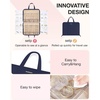 image:imageBAGSMART Travel Jewelry Organizer Case Portable Jewelry Roll Bag Tanglefree Necklace Storage Foldable Transparent Pockets for Earrings Rings Bracelet Travel Essentials BlackDark Blue