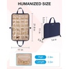 image:imageBAGSMART Travel Jewelry Organizer Case Portable Jewelry Roll Bag Tanglefree Necklace Storage Foldable Transparent Pockets for Earrings Rings Bracelet Travel Essentials BlackDark Blue