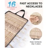 image:imageBAGSMART Travel Jewelry Organizer Case Portable Jewelry Roll Bag Tanglefree Necklace Storage Foldable Transparent Pockets for Earrings Rings Bracelet Travel Essentials BlackBlack