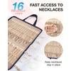 image:imageBAGSMART Travel Jewelry Organizer Case Portable Jewelry Roll Bag Tanglefree Necklace Storage Foldable Transparent Pockets for Earrings Rings Bracelet Travel Essentials BlackDark Blue