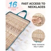 image:imageBAGSMART Travel Jewelry Organizer Case Portable Jewelry Roll Bag Tanglefree Necklace Storage Foldable Transparent Pockets for Earrings Rings Bracelet Travel Essentials BlackTeal