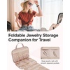 image:imageBAGSMART Travel Jewelry Organizer Case Portable Jewelry Roll Bag Tanglefree Necklace Storage Foldable Transparent Zipper Pockets for Rings Earrings Bracelet Travel Essentials BlackPink