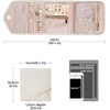 image:imageBAGSMART Travel Jewelry Organizer Roll Foldable Jewelry Case for JourneyRings Necklaces Bracelets Earrings Soft PinkBeige