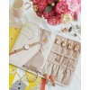image:imageBAGSMART Travel Jewelry Organizer Roll Foldable Jewelry Case for JourneyRings Necklaces Bracelets Earrings Soft PinkBeige