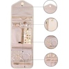 image:imageBAGSMART Travel Jewelry Organizer Roll Foldable Jewelry Case for JourneyRings Necklaces Bracelets Earrings Soft PinkBeige