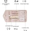 image:imageBAGSMART Travel Jewelry Organizer Roll Foldable Jewelry Case for JourneyRings Necklaces Bracelets Earrings Soft PinkBeige