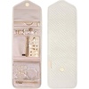 image:imageBAGSMART Travel Jewelry Organizer Roll Foldable Jewelry Case for JourneyRings Necklaces Bracelets Earrings Soft PinkBeige