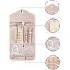 image:imageBAGSMART Travel Jewelry Organizer Roll Foldable Jewelry Case for JourneyRings Necklaces Bracelets Earrings Soft PinkBeige